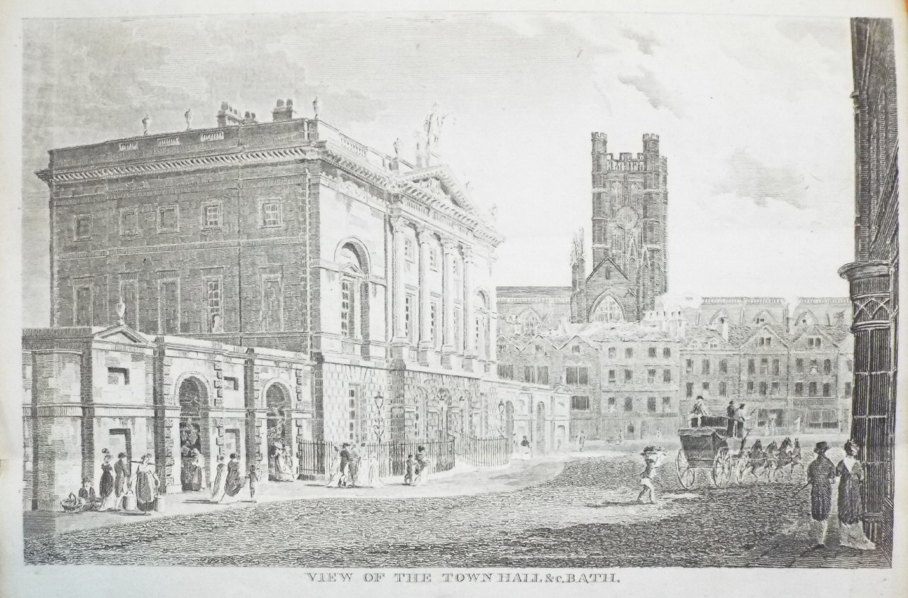 Print - View of the Town Hall &c, Bath.